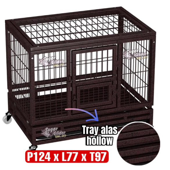 KANDANG ANJING TRAY HOLLOW BESI SUPER TEBAL KUAT DOG CAGE KANDANG KNOCK DOWN