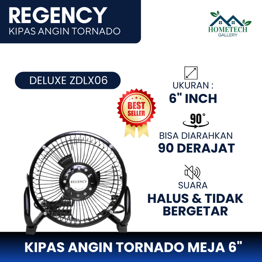 Kipas Angin Regency Tornado Desk Fan 6 inch – ZDLX06