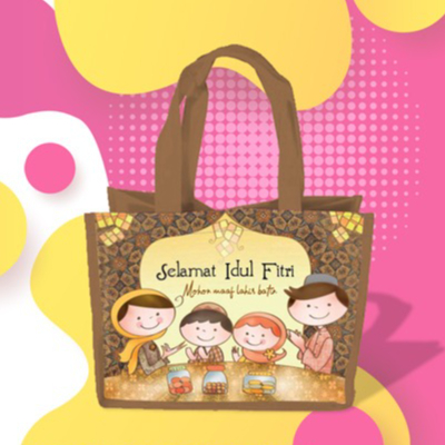 

Tas Goodie Bag Gambar Idul Fitri 01, untuk Hampers Lebaran, Wadah Kue, Hampers Kado Lebaran