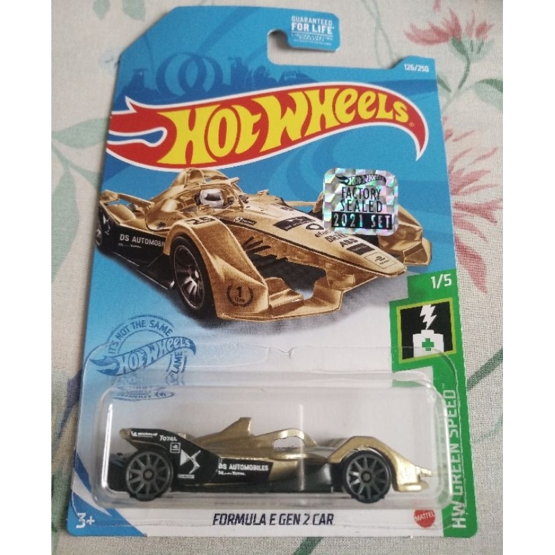 Hot Wheels Factory Sealed 2021 - Formula E Gen 2 car - gold