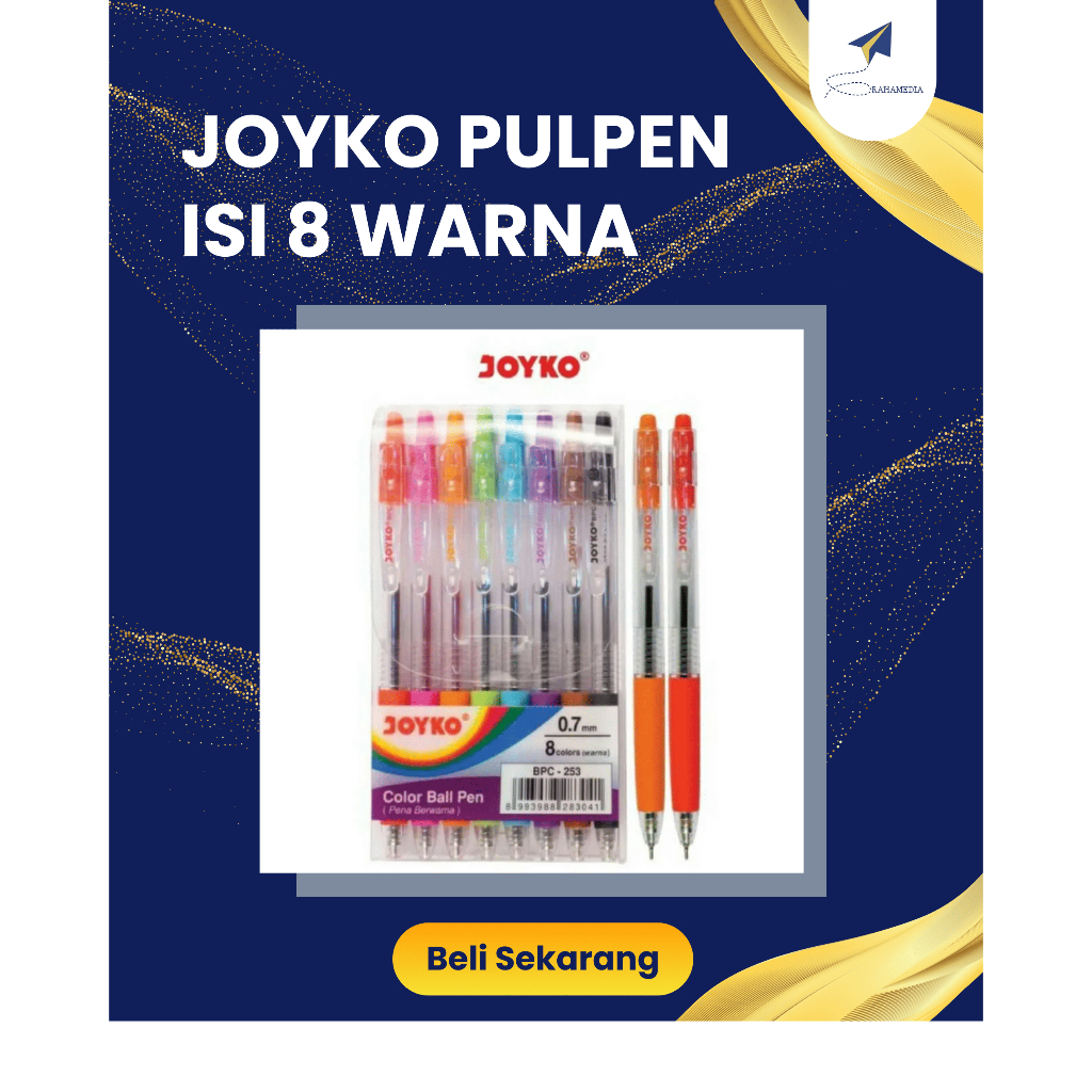 

Pulpen Pena Warna Color Ball Pen BPC-253 8 Warna 0.7 mm | Pulpen Variasi Warna Anak Lucu Original dan Murah