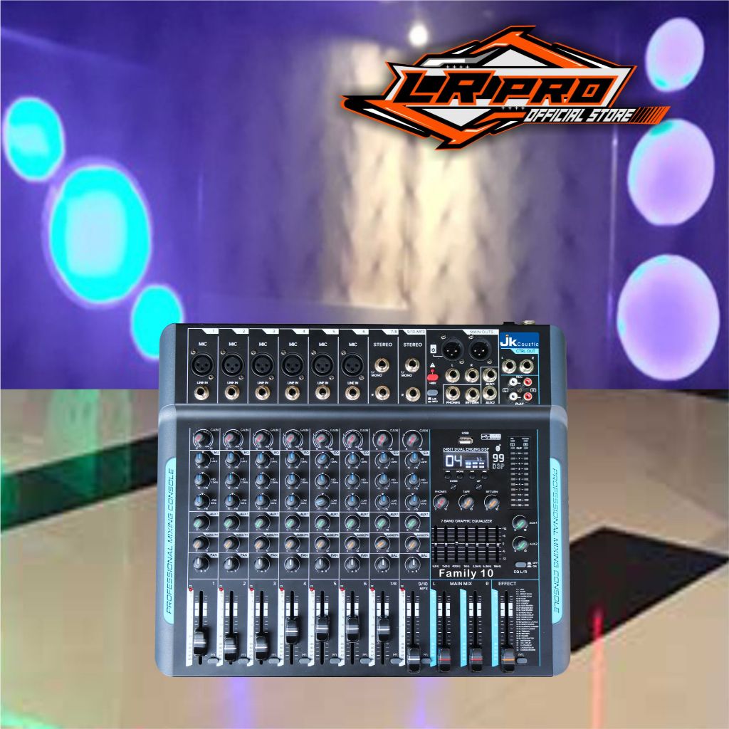 Mixer audio 10 Channel Jk coustic Family 10