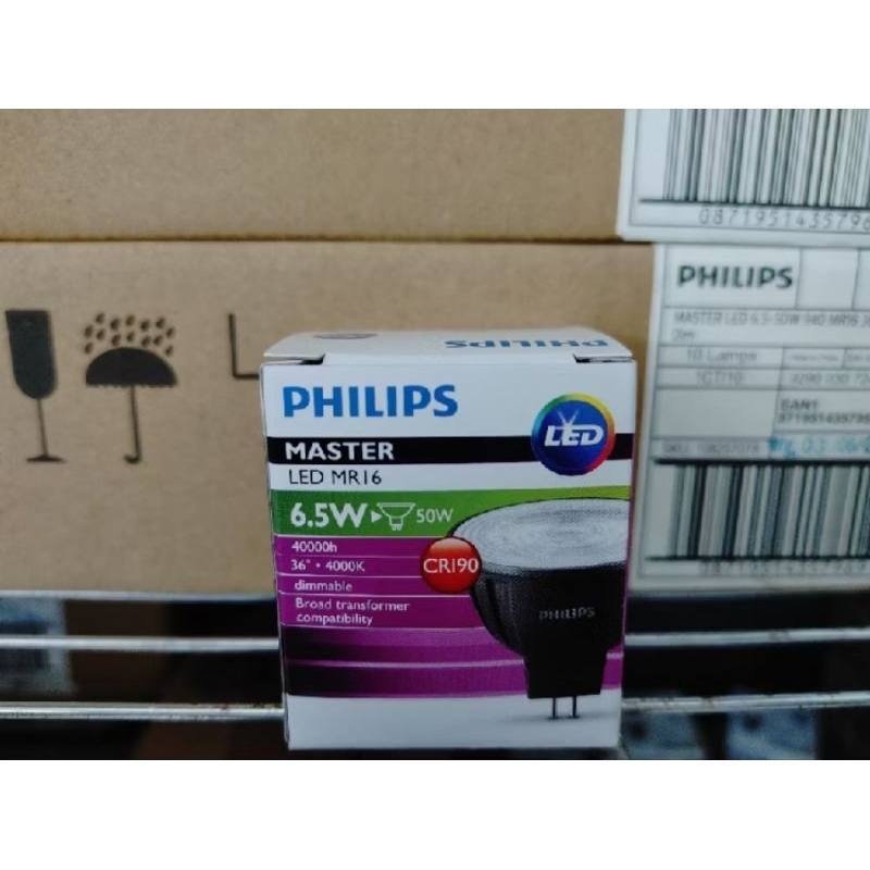 Philips Led Master MR16 6,5W 12V 940 4000K 36D Dimmable