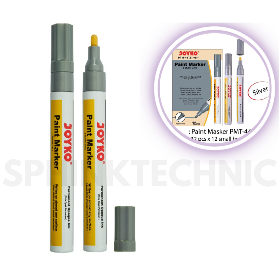 Spidol paint marker permanent silver abu JOYKO PTM-44