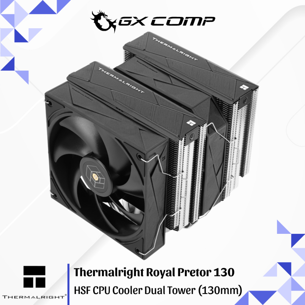 Thermalright Royal Pretor 130 | HSF CPU Cooler Dual Tower 6 Heatpipe 130mm - Intel / AMD