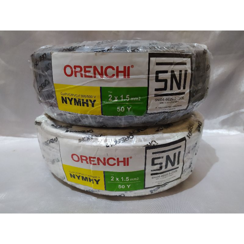 Kabel serabut nymhy 2x1.5 orenchi kabel listrikserabut 2x1.5 tembaga murni