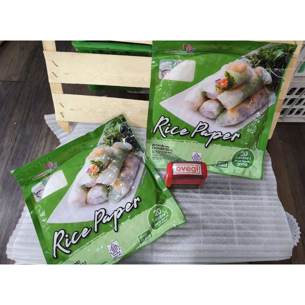 

Rice Paper Bulat 200gr/20 lembar/Kulit Lumpia bentuk bulat (Rice Paper Round)/Vietnam Spring Roll Banh Trang