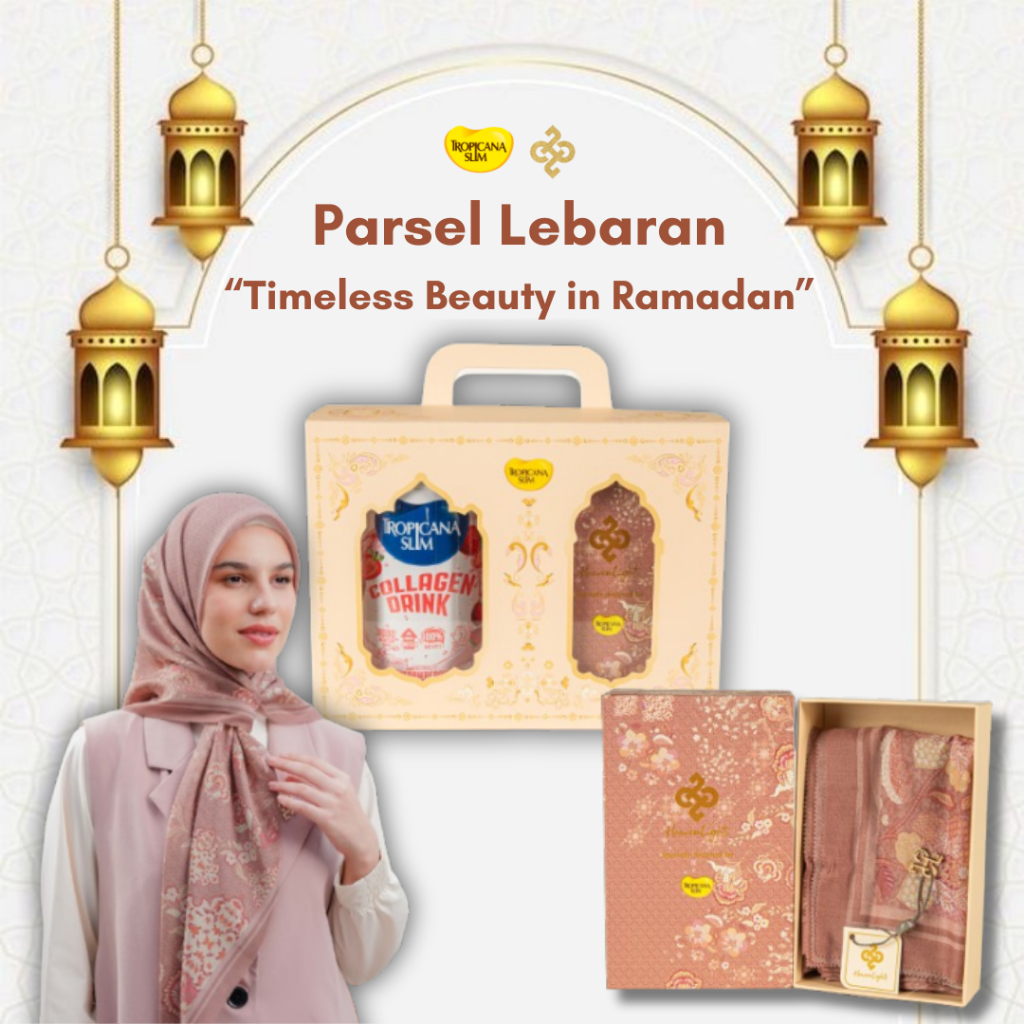 

Timeless Beauty in Ramadan Tropicana Slim x Heaven Lights Exclusive - Hampers Hijab Ramadan Parcel Ramadan Idul Fitri Collagen