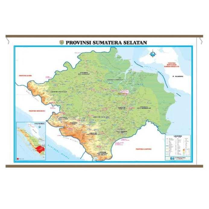 

Peta Bingkai Provinsi Sumatera Selatan Ukuran Kecil (102 x 72cm)