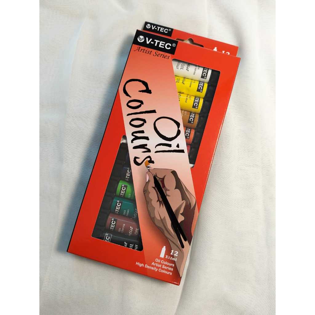 

V-TEC OIL COLOUR VT-1386 Cat Minyak 12 Warna Set Paint VT-1386