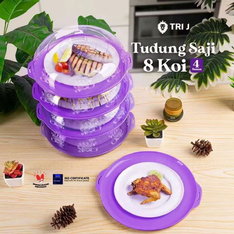 P(P39 ) TUDUNG SAJI CRYSTAL KOI 4 SUSUN /TUDUNG SAJI KOI