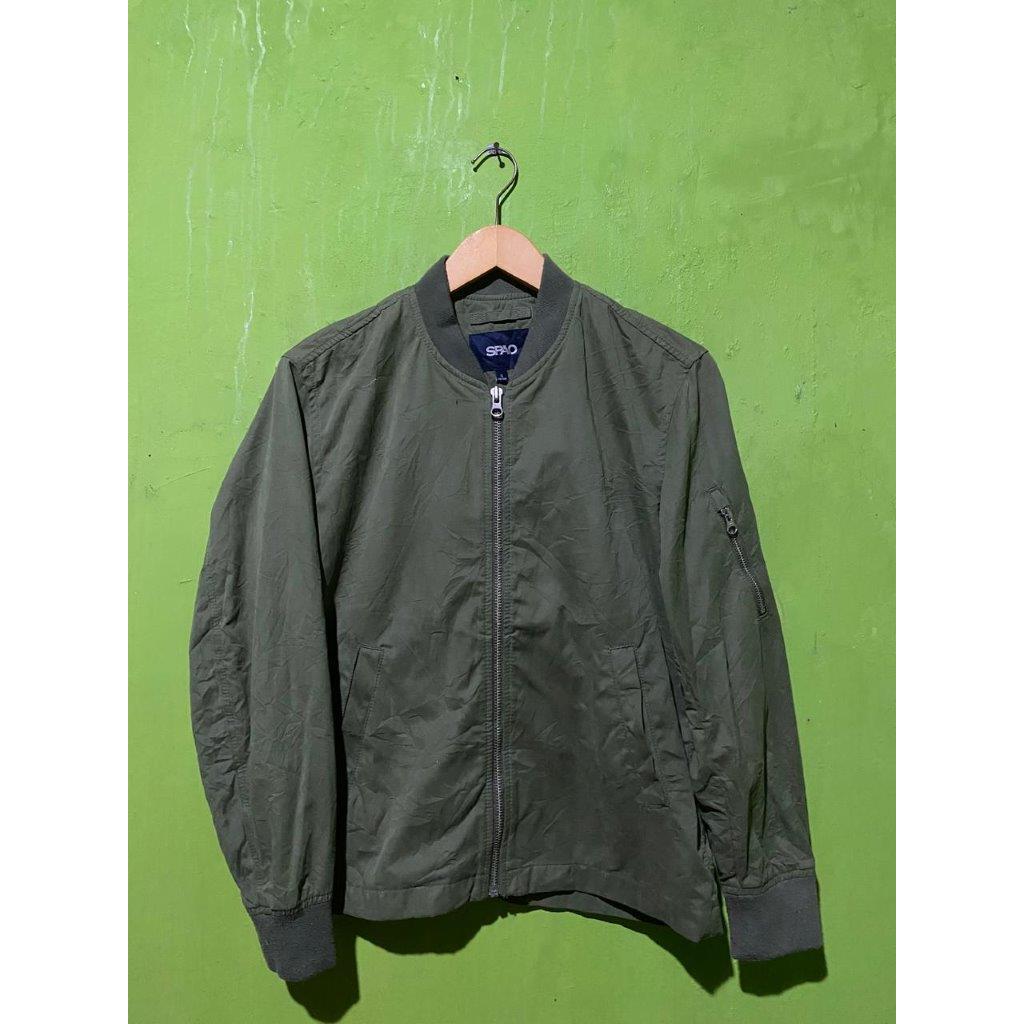 Boomber Jaket Spao Hijau Army