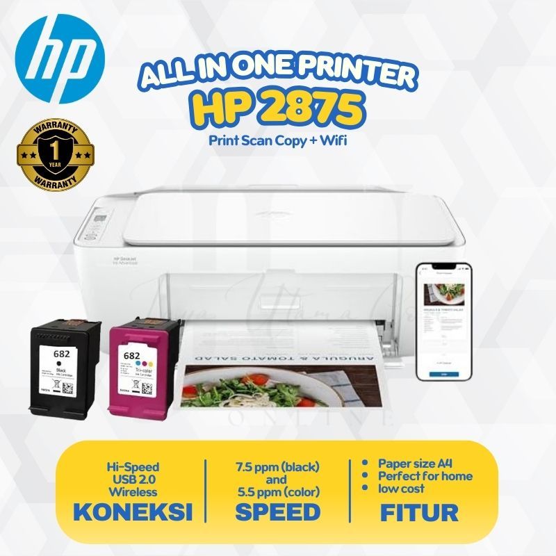 HP Printer Deskjet HP 2875 (All In One) / HP 2775 (All In One) Original