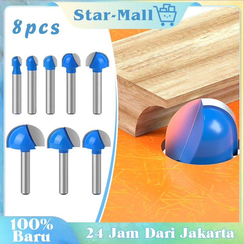 8Pc Mata Profil Router Bit Mata Router 6Mm