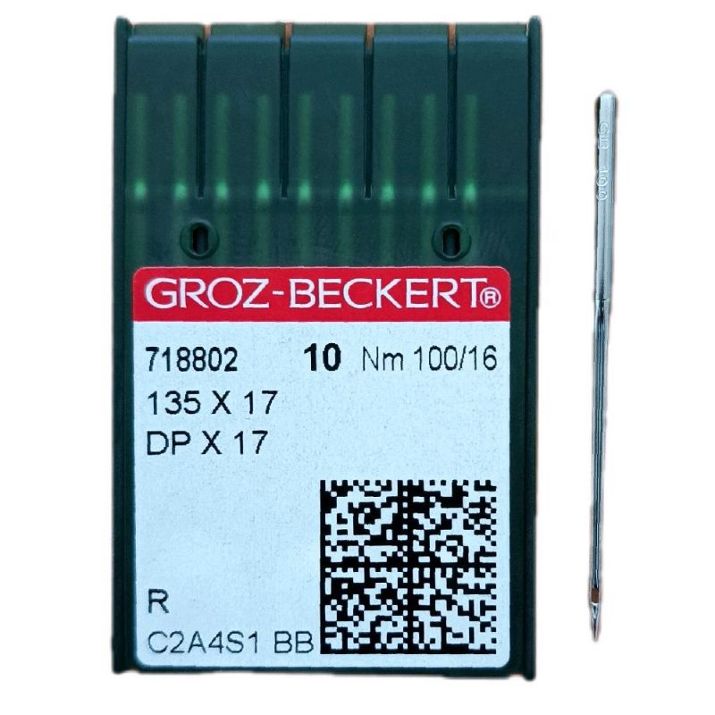 jarum GB DPx17 100/16 R mesin jahit komputer DP x 17 nomor 16 R GROZ BECKERT