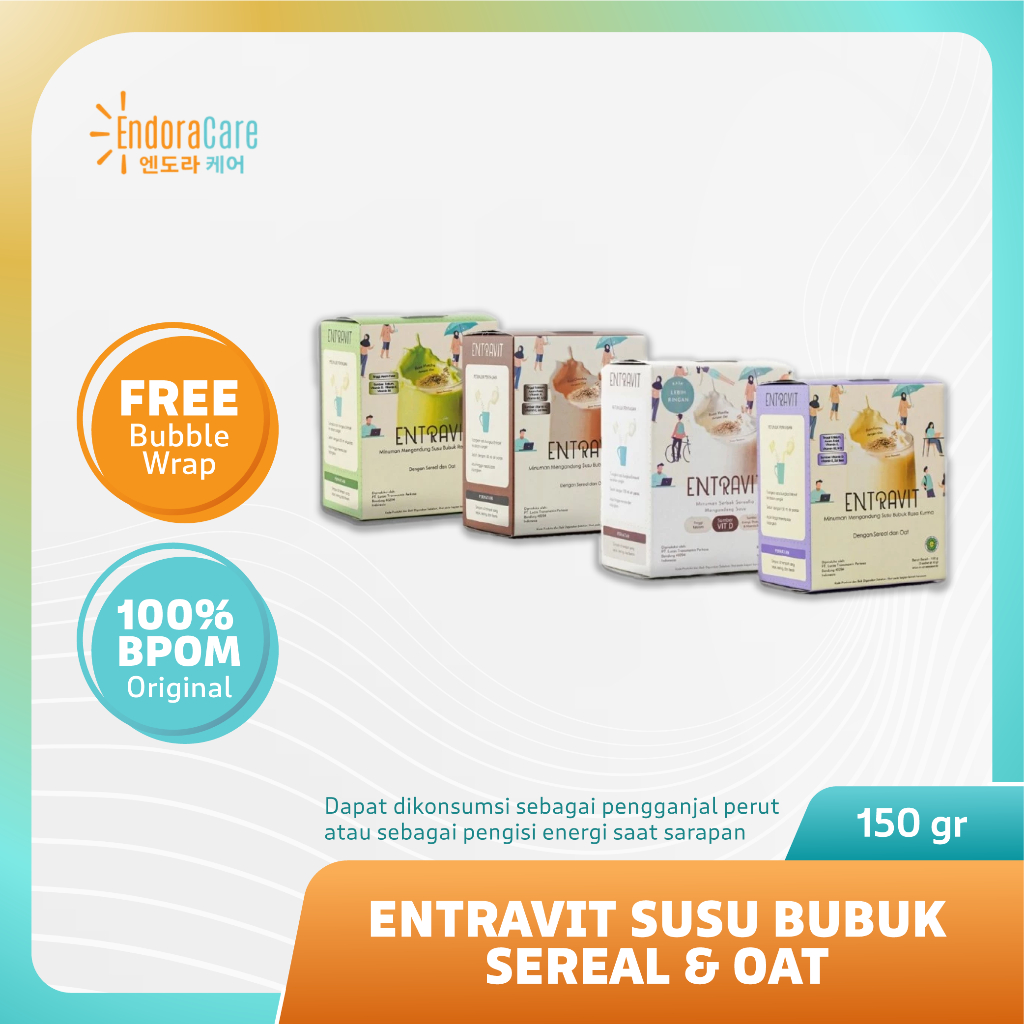 

ENTRAVIT Susu bubuk sereal & Oat Tanpa Pemanis Buatan 150gr
