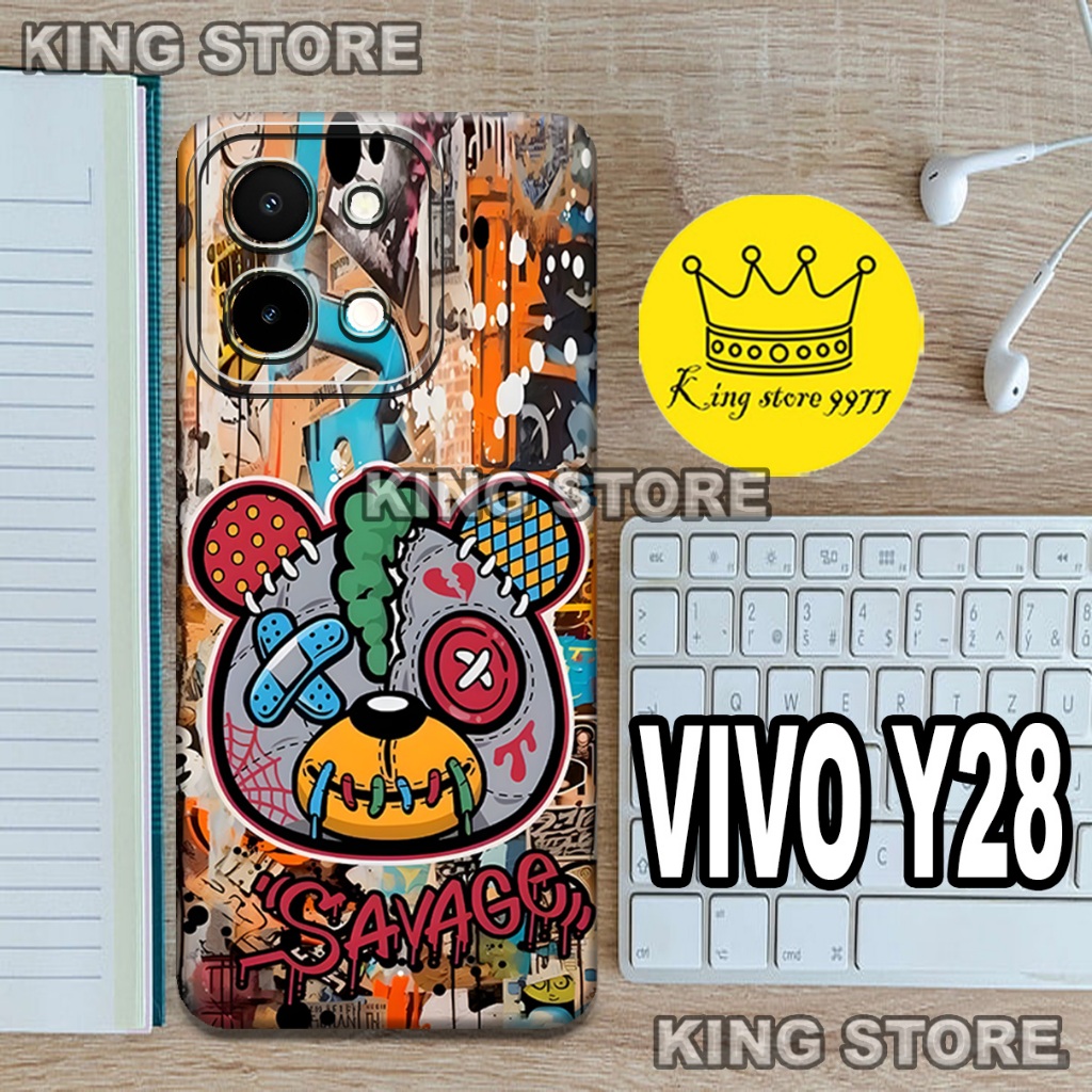 (KS15)  Softcase karet  untuk VIVO Y28 2024  Motif gambar Grafity/casing VIVO Y28 terbaru/kesing hp/