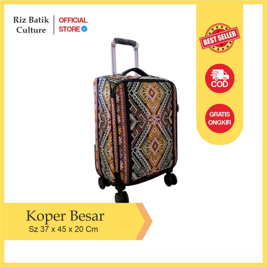 Koper Tenun 18 Inch/Koper Batik Lawasan/Koper Ethnic/Koper Bagasi/Koper Size 18 Inch