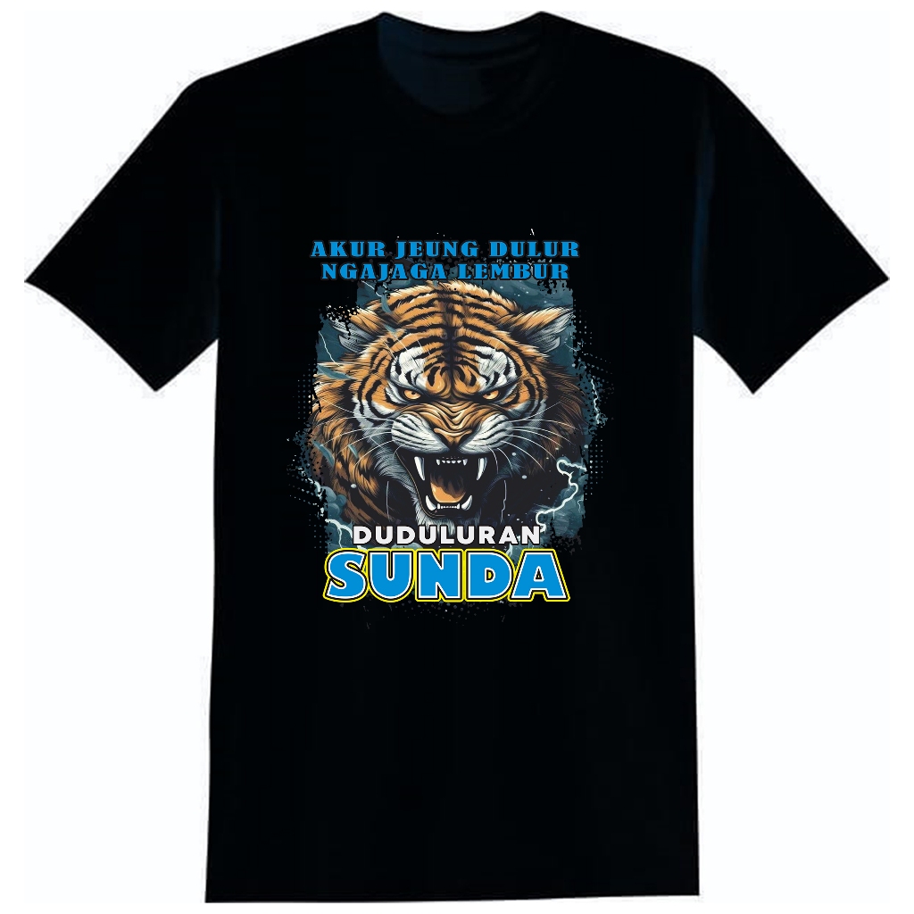 ATASAN KAOS OBLONG KATA DUDULURAN SUNDA MACAN PUTIH COWOK DEWASA LENGAN PENDEK MOTIF KEREN-1735