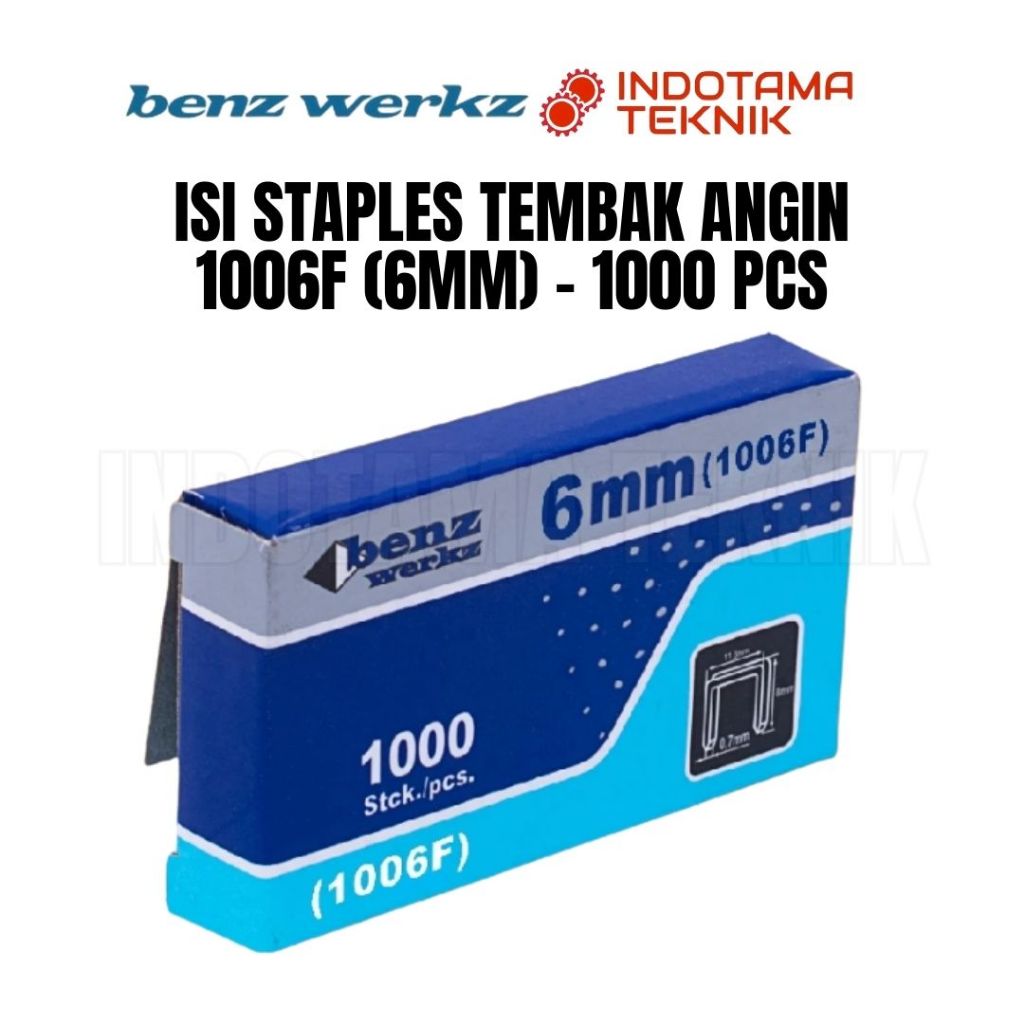 

Isi Staples 1006F (6mm) tembakan tangan / isi Gun tacker Benz 1000pcs