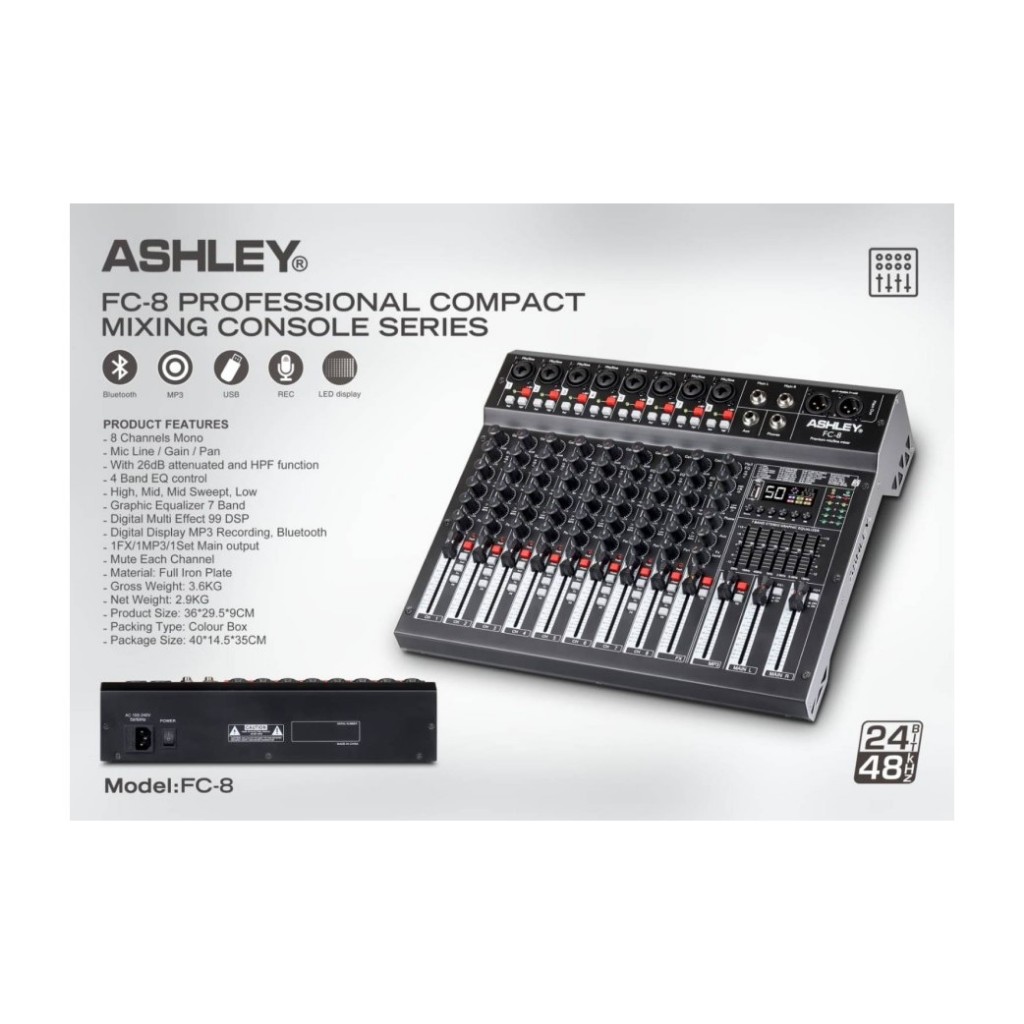 Mixer Ashley fc8 mikser ashley fc 8 8 channel bluetooth