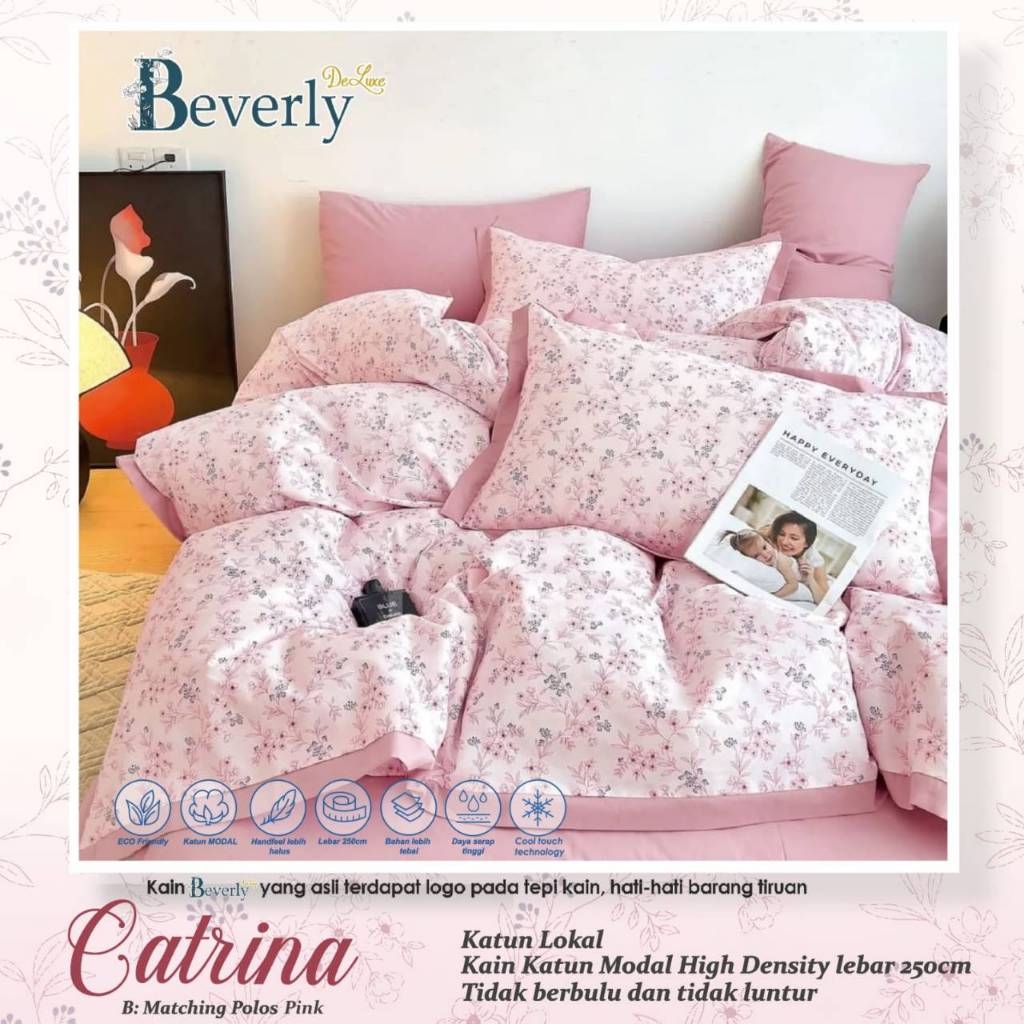 Sprei Katun BEVERLY CATRINA | Sprei Home Industry dari Katun CVC Premium | Sprei Uk.90,100,120,160,1