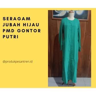 JUBAH HIJAU GONTOR PUTRI/ SERAGAM HIJAU GONTOR/ BAJU IJO  SANTRIWATI/ JUBAH HIJAU SANTRI PUTRI