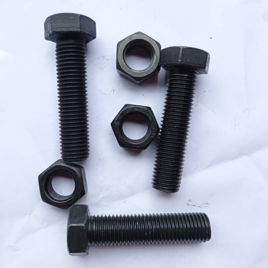 BAUT MUR BAJA KUNCI 30 8.8 M20 X 100 (10CM) BAUD HTB M20X100 PANJANG 10CM 10 CM HEXA PITCH DRAT 2.5 