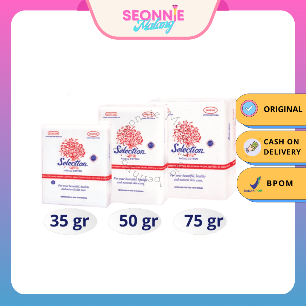 Kapas Selection pembersih wajah Bulat | Kotak