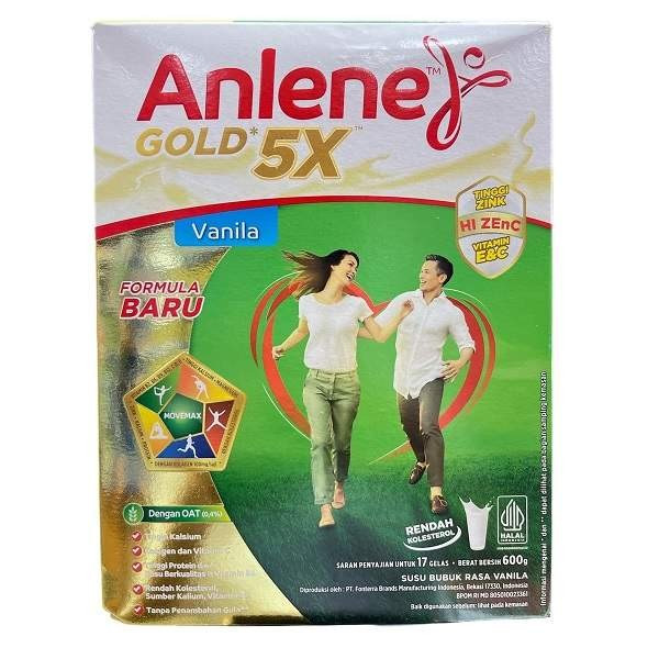 ANLENE GOLD PLUS VANILA 600GR SUSU LANSIA NUTRISI LANSiA EXP MAY 2026