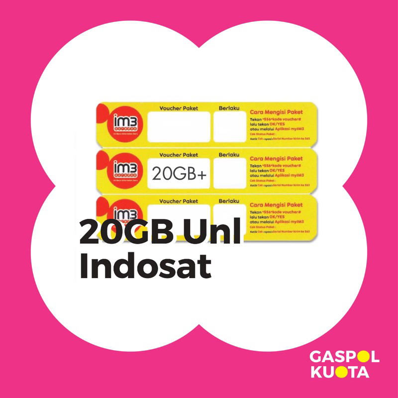 Voucher Kuota Indosat FU20 Freedom Internet Unlimited 20GB Nasional