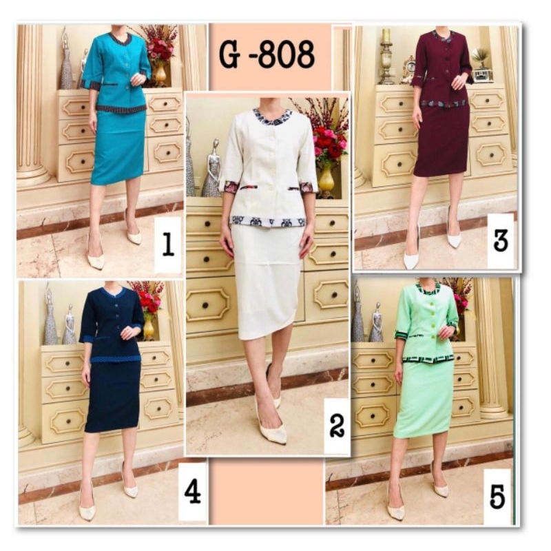 Setelan blazer wanita rok. Set blazer dan rok. Setelan blazer one set
