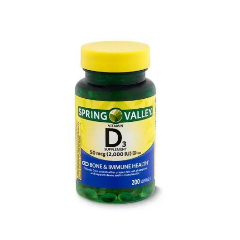 SPRING VALLEY D3 50Mcg (2000IU) Bone & Immune Heath