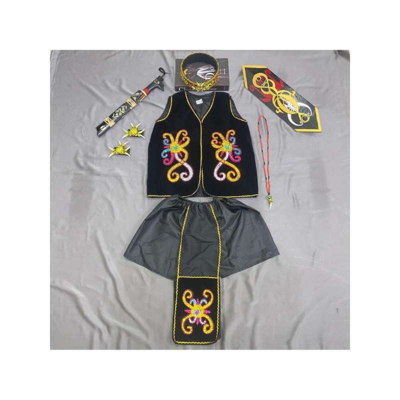 PAKAIAN ADAT TRADISIONAL DAYAK LAKI-LAKI DEWASA ALL VARIAN