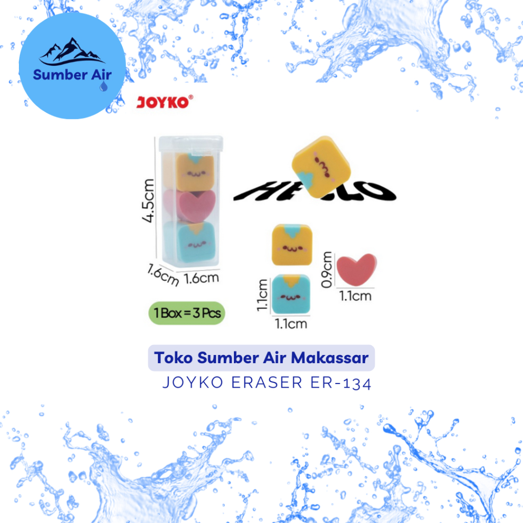 

JOYKO ERASER / PENGHAPUS PENSIL IMUT LUCU ER-134 GOOD LUCK LUCKY CHARM 1 PAK = 3 PCS