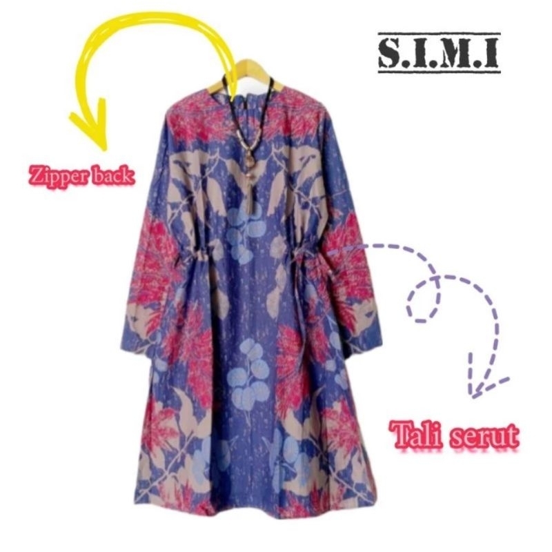 SIMI - Swasa Tunik Etnik Motif Batik tali Samping Ukuran S M L XL XXL XXXL (ld 95 sampai Ld 120)