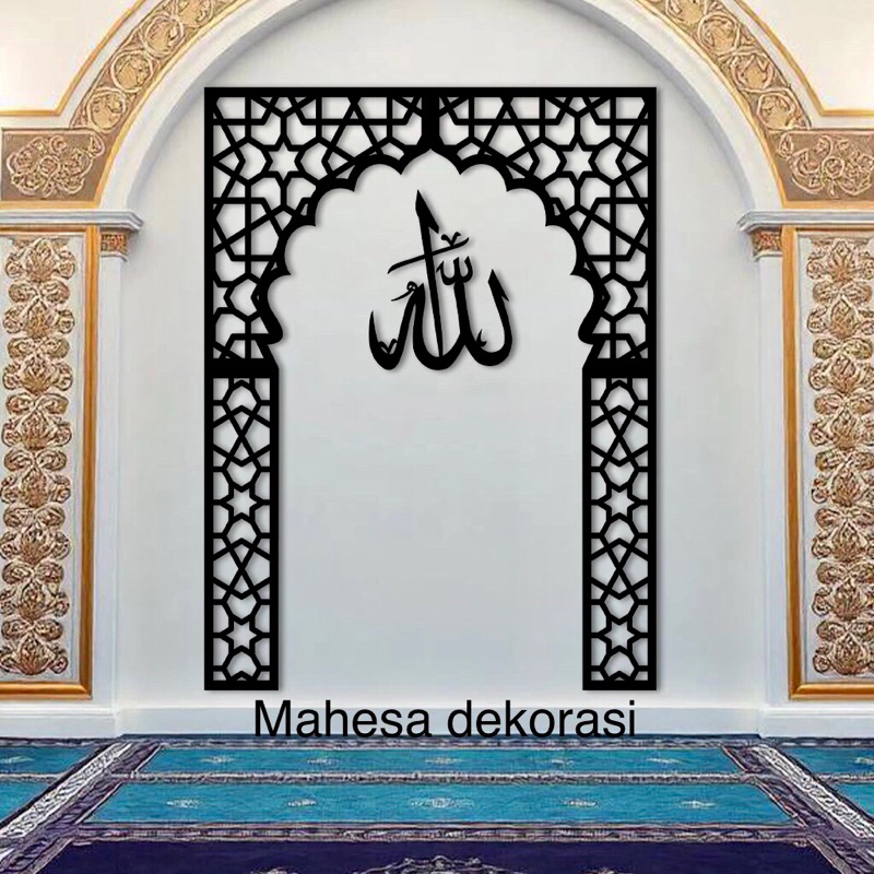 mihrab mushola Premium Hiasan Dinding Mihrab Mushola Bahan Cutting Pvc premium 3mm