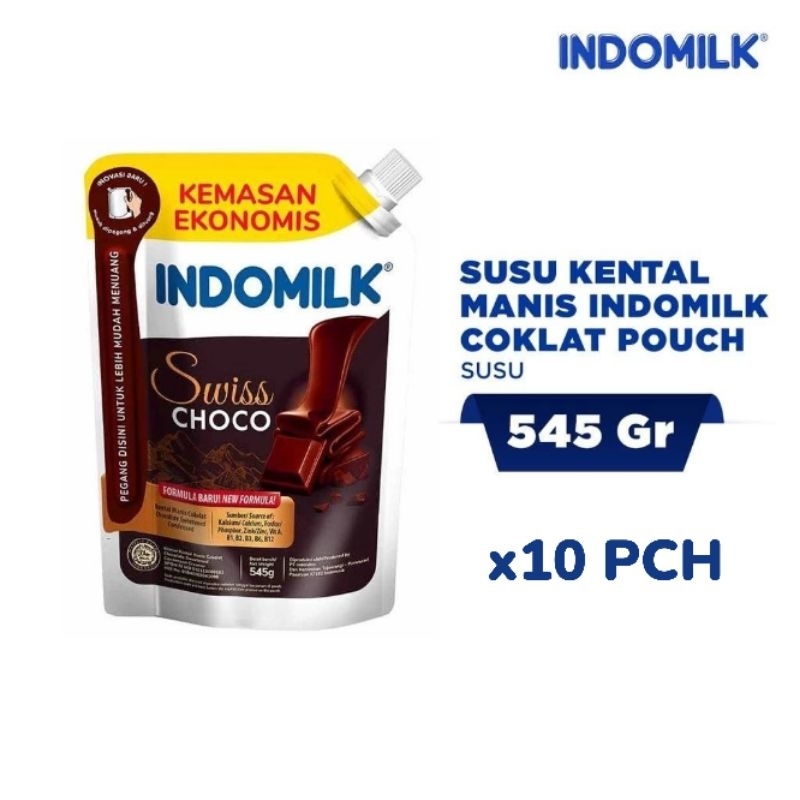 

10PCH - INDOMILK KENTAL MANIS COKLAT PCH 545g