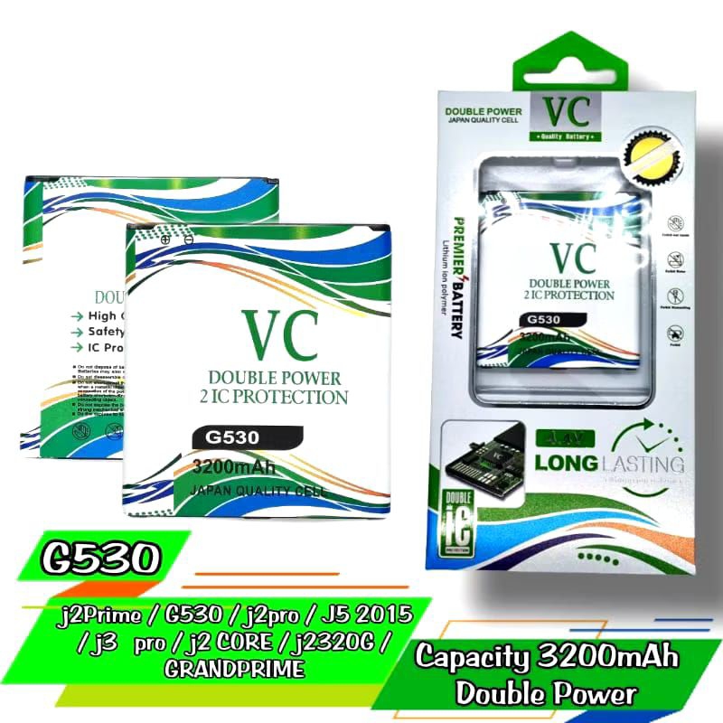 Baterai batre Samsung J2 Prime J2 Pro J2 Core A2 Core J5 2015 J3 pro Grand prime G530 Double power V