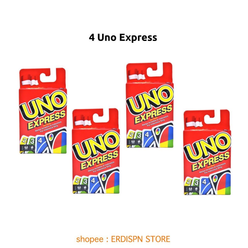 ( 4 Pack ) Kartu UNO EXPRESS - Kartu Game Original Versi Cepat Uno Express Game Card Kartu Permainan
