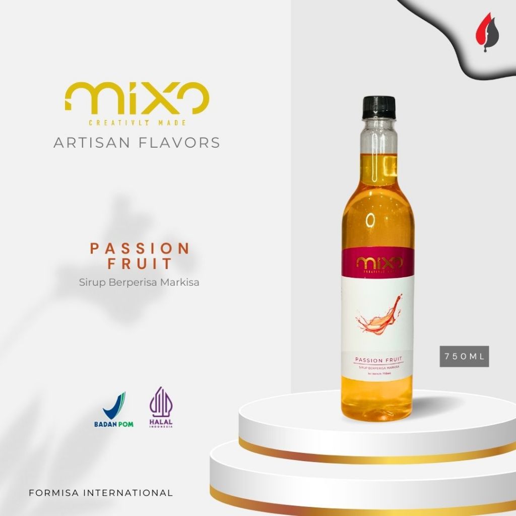 

FORMISA - Mixo Passion Fruit Syrup 750ml - Sirup Minuman Rasa Passion Fruit 750ml / HORECA