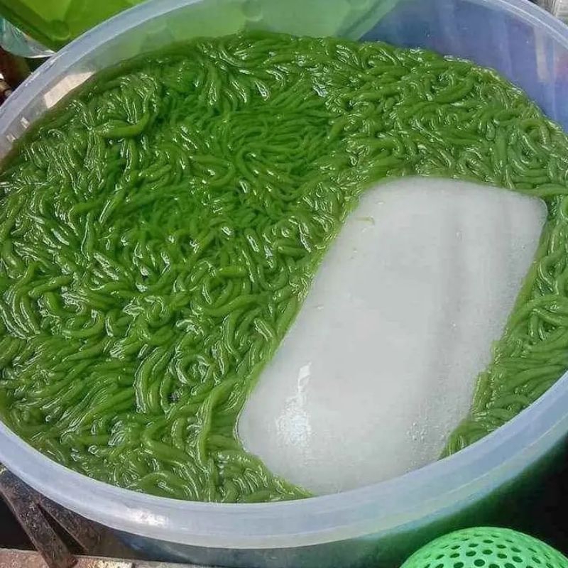 

cendol tepung beras daun suji kemasan mika