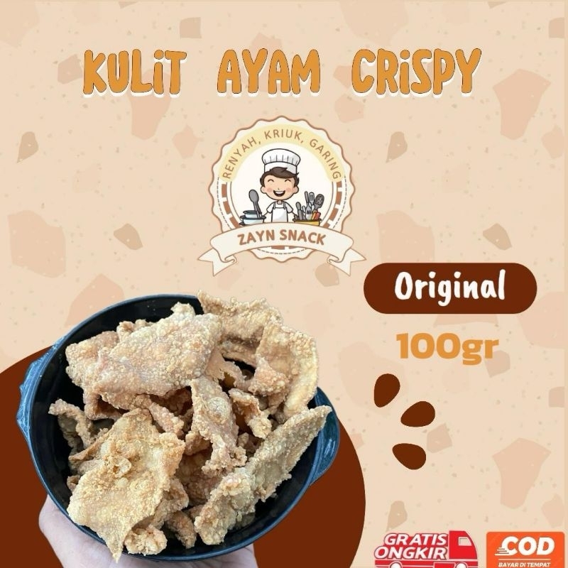

keripik kulit ayam crispy original 100gr