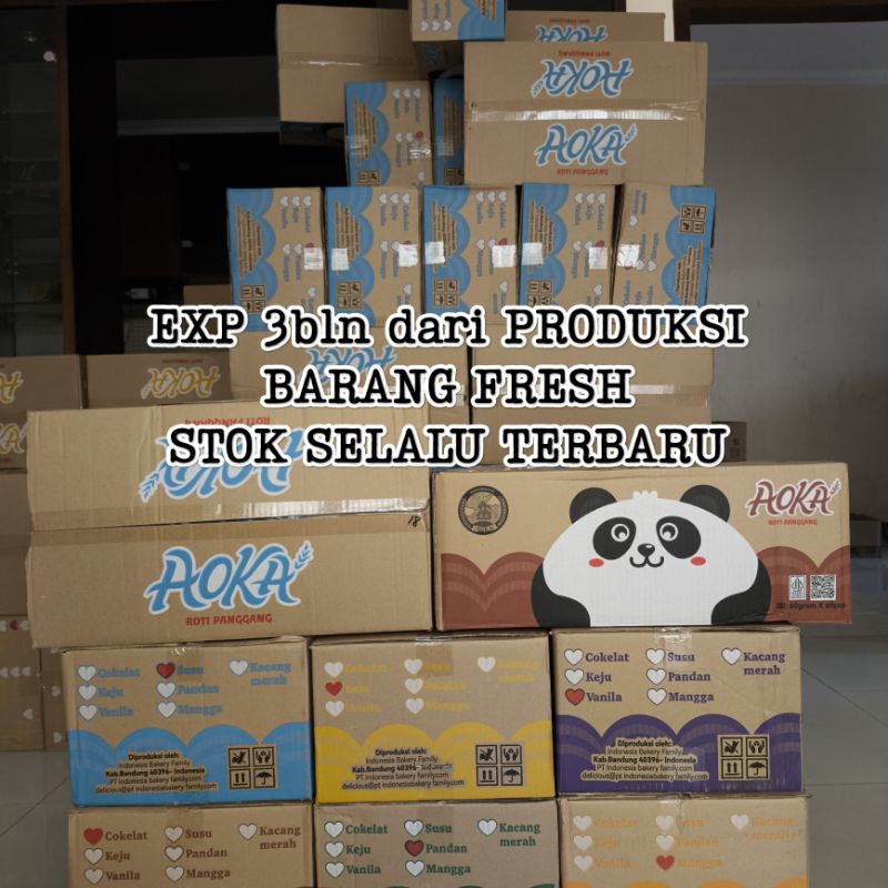 

[60pcs] AOKA PANDA 1 KARTON TERBARU ROTI BASAH ALL VARIAN RASA