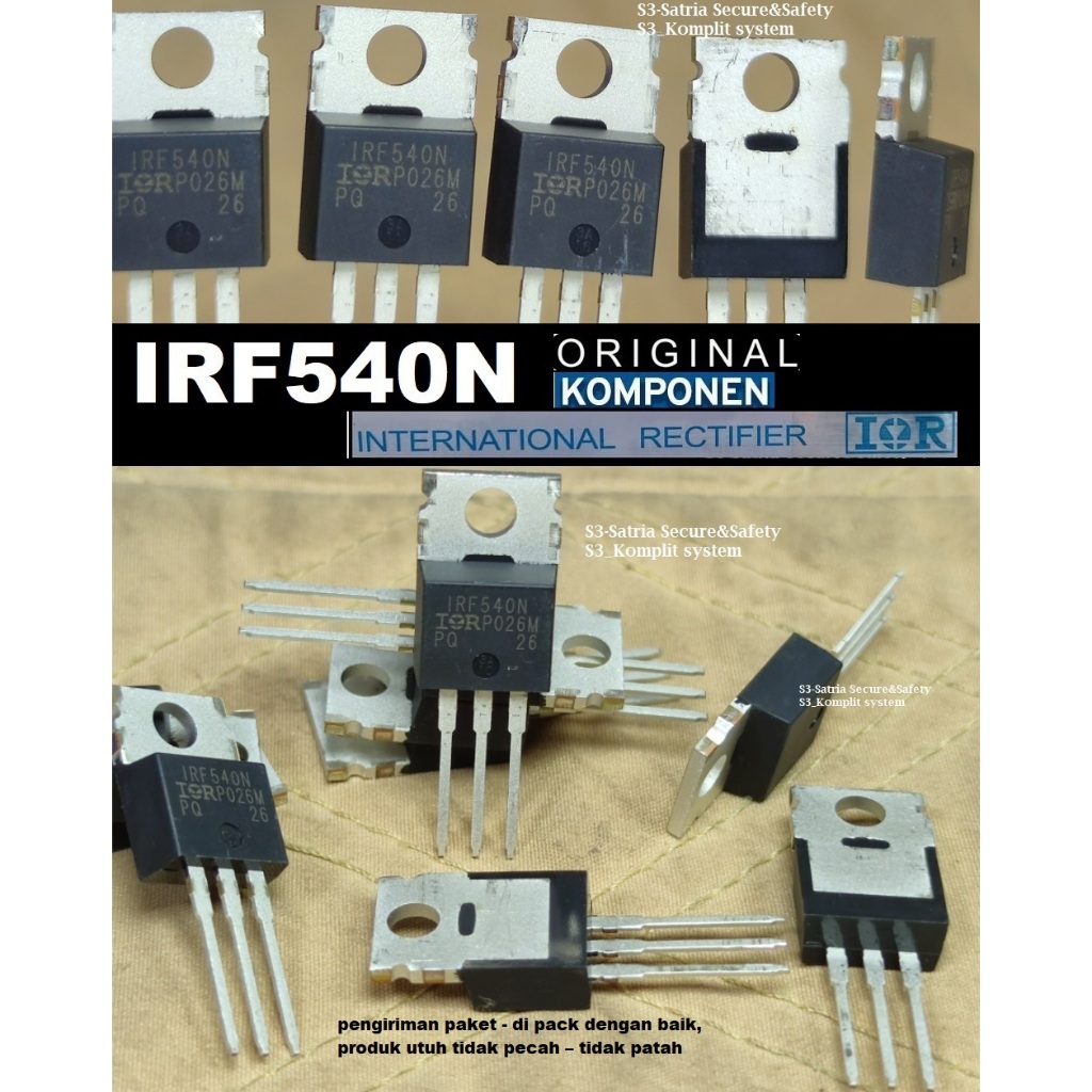 IRF540N mosfet irf540n asli IRF540NPBF IRF540 N IRF 540 n ori irf 540n 540N IOR original ior power M