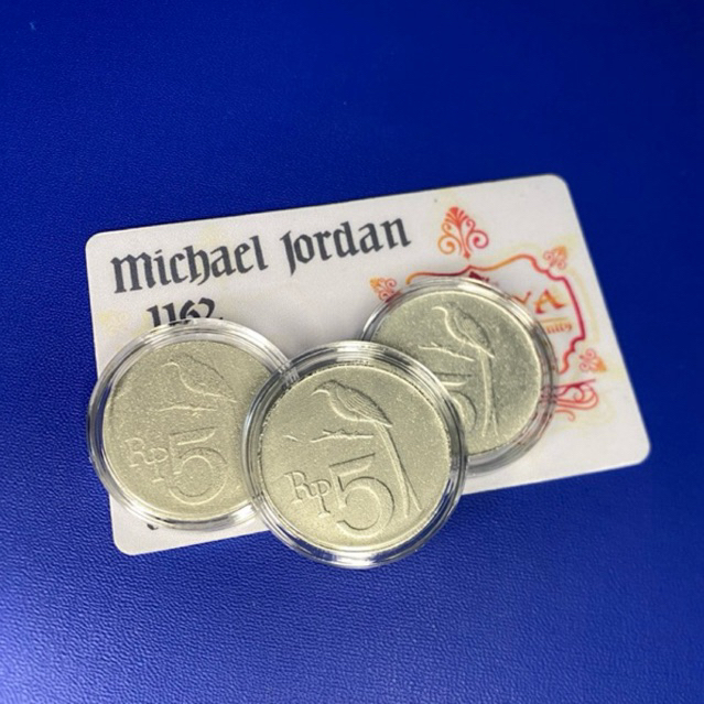 koin kuno 5 rupiah burung 1970 bekas