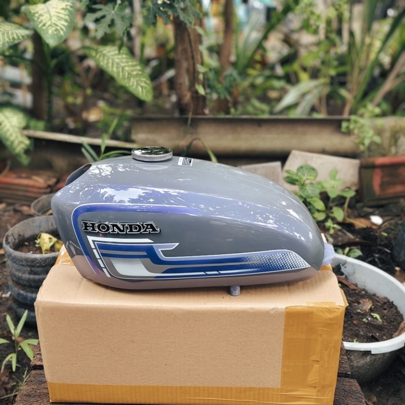 tangki lembayung ungu tangki honda cb 100 bahan galvanis cat airbrush tangki set