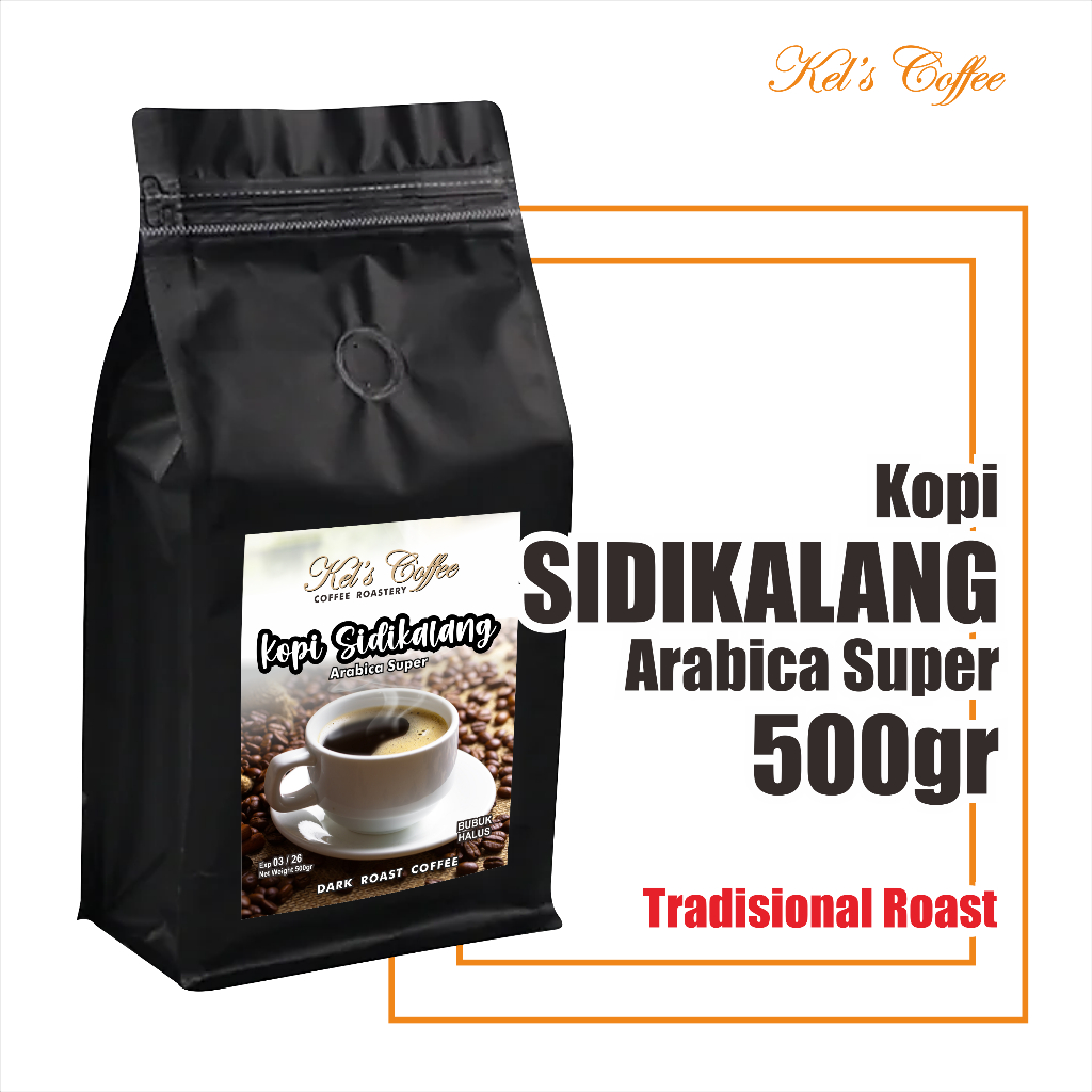 

KELS COFFEE Kopi SIDIKALANG 500gr Arabica Super | Kopi Tradisional Asli Medan