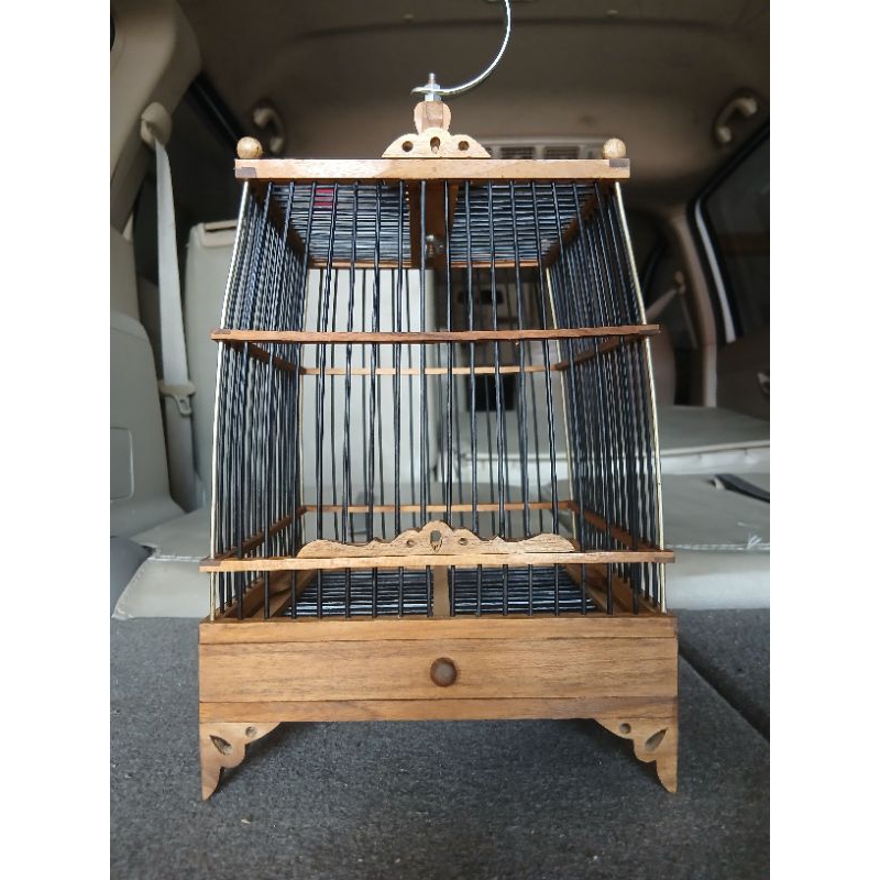 sangkar cungkok burcil full jati 18x18 (packing kayu)