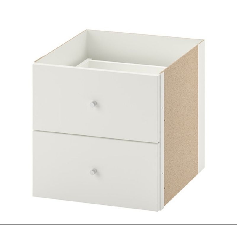 Kallax sisipan rak dengan 2 laci 33x33, rak kecil, lemari kecil, laci kecil, laci serbaguna